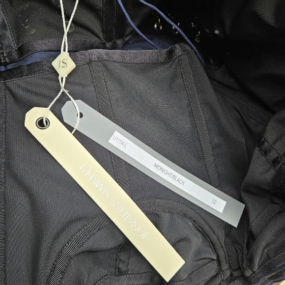 New with flaw Jonathan Simkhai grommet bustier maxi dress midnight size 12 - Picture 7 of 11